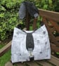 Reversible Black and White Hobo Bag - Image 1