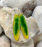 Dangly resin party earrings with sterling silver ear hooks