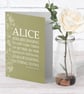 Alice in Wonderland Greetings Card Literary Gift - Alice Word Art Card - Image 6