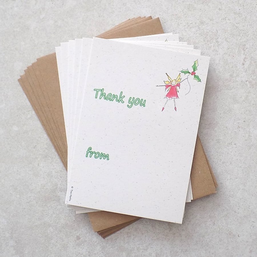 Christmas Thank you's Fairy (pack of 6)