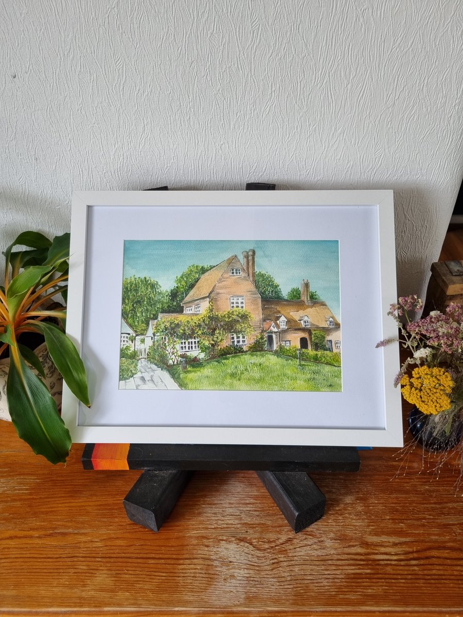 Hand painted house portrait 