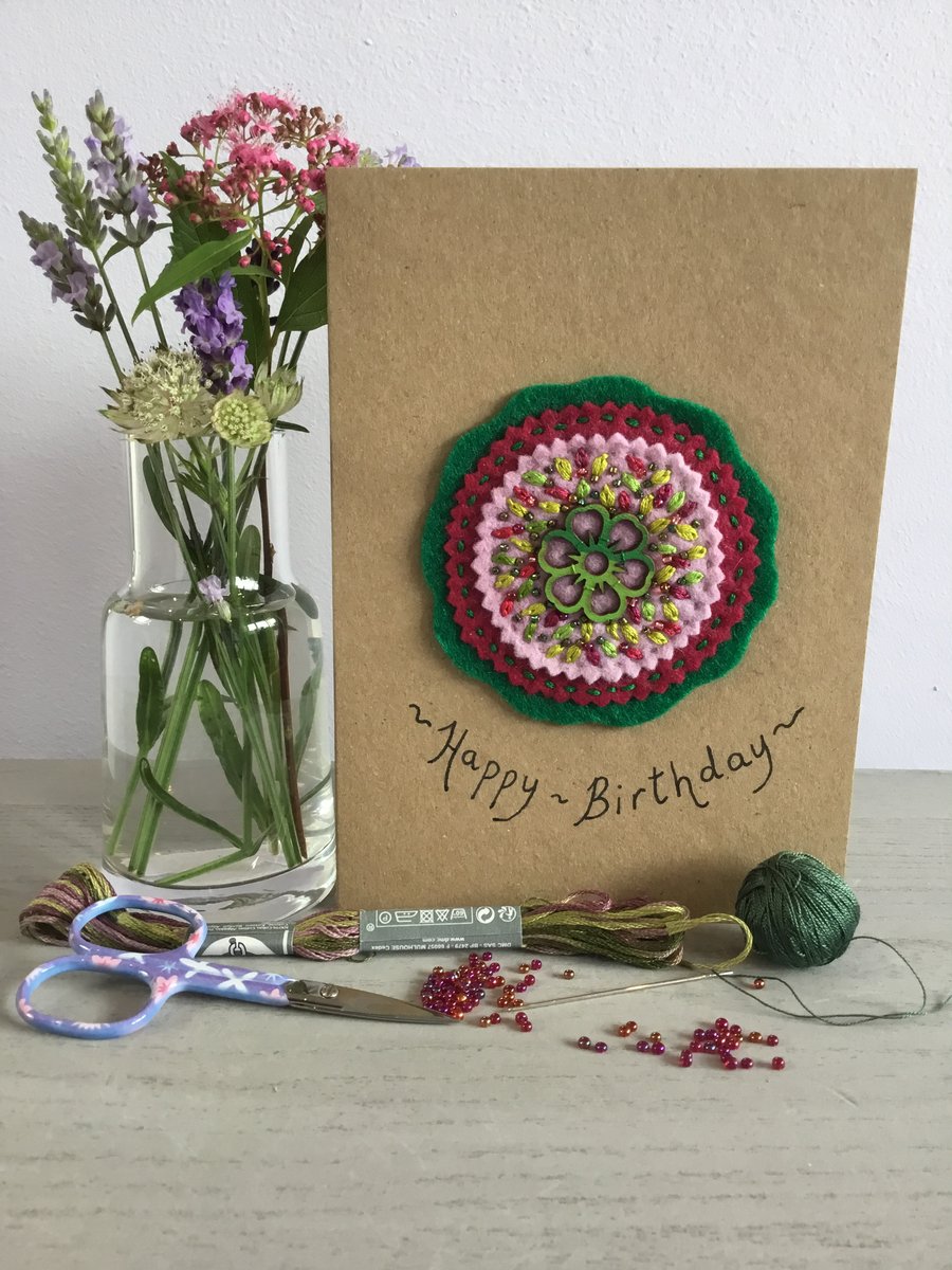 Garden Flower Birthday Card