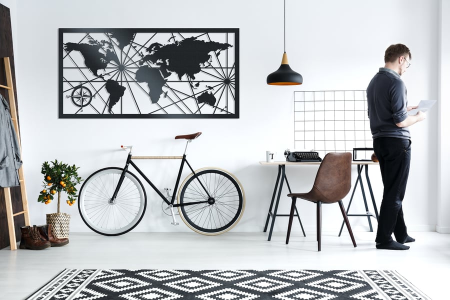 World Map - Metal Wall Art