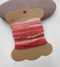 Small Sappanwood Red Orange Natural Dye Textured Thread Pack - Image 1