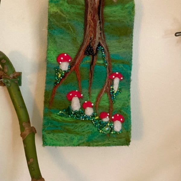 Woodland needle felt hanging 