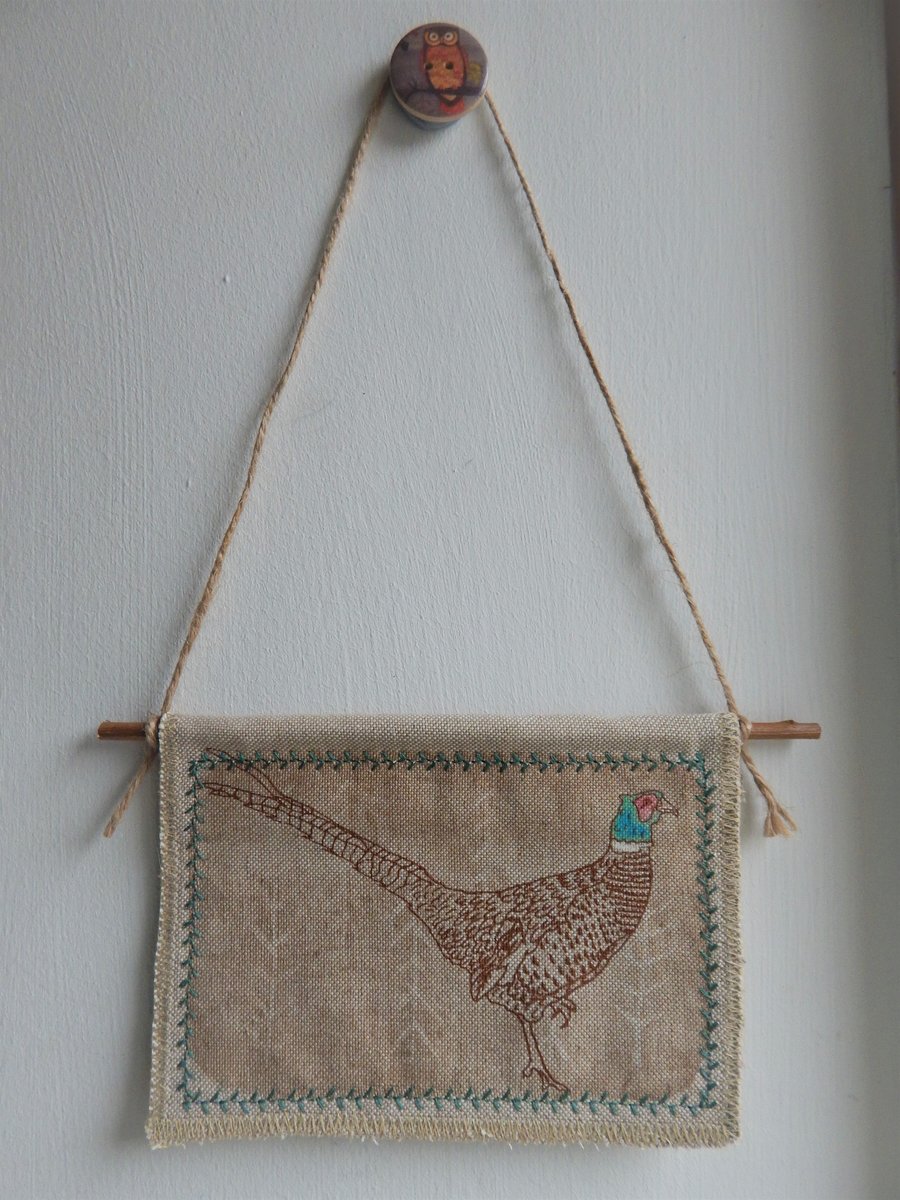 Pheasant - Screen Printed Hanger 