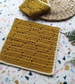 Crochet Cotton Set of 2 Honeycomb Pattern Cotton Wash Cloth Dish Cloth - Image 4