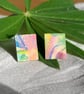 Summer Garden, Stainless Steel Post Earrings.