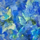 "Geranium and cowparsley" monoprint
