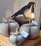Set of 3 Black Pumpkin Book Gift - Handmade Halloween Decoration