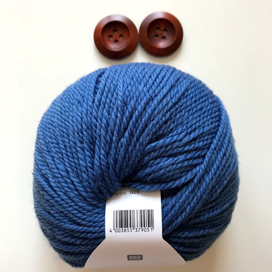 Triple braid headband kit - Knitting, crafts, handmade - Denim Blue