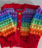 Rainbow coloured cardigans for up to one year old  - Image 4