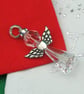 Angel Christmas Tree Charm   Crystal and silver  For small tree - Image 1