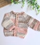 Crochet Newborn Baby Cardigan – Baby Cloud Colourway  - Image 2