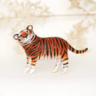 Spun Cotton Tiger Ornament, Handmade Collector's Animal Art Doll
