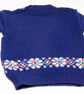 Navy Child's Jumper with Rainbow Flowers - Image 2