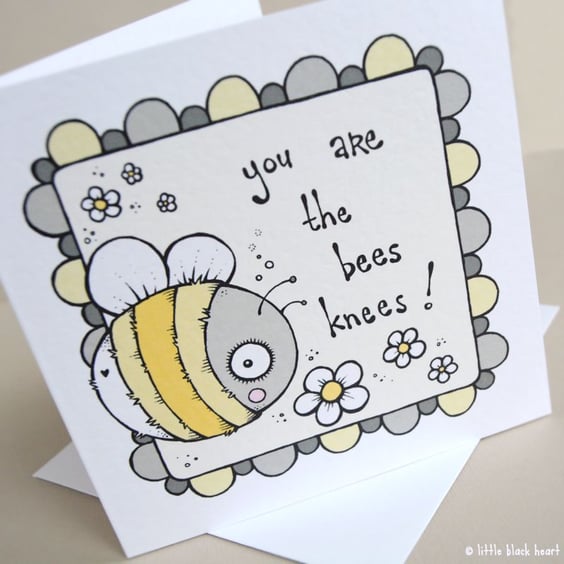 bees knees - greetings card