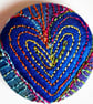 Buttons 1 inch button Hand Dyed Silks and Cottons Free Machine Embroidery Button