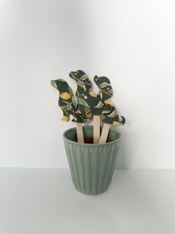 Handmade Dog Indoor Plant Stake