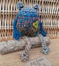 Handmade Knitted Frog named Brook – One of a Kind Frog Ornament Whimsical Gift - Image 6