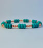 Turquoise & Copper Bracelet, December Birthday, Sagittarius, Anniversary Gift - Image 2