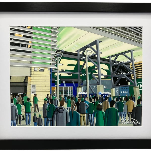 New York Jets NFL High Quality Framed Art Print. Approx A4