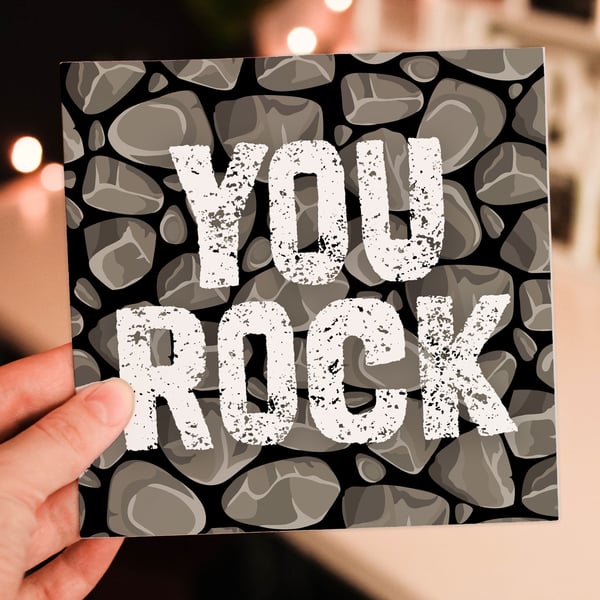 Congratulations card: You rock