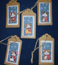 Quirky art whimsical handmade unique illustrations of cute guinea pigs tags - Image 4