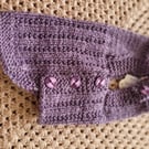 Doggy dungarees. Purple.  Hand knitted. 