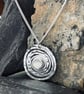 Recycled Sterling Silver Spiral Moonstone pendant: Stone