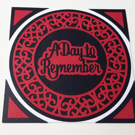 A Day to Remember greeting card - Red and Black