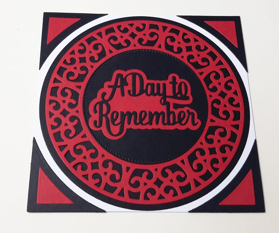 A Day to Remember greeting card - Red and Black