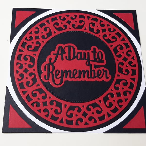A Day to Remember greeting card - Red and Black