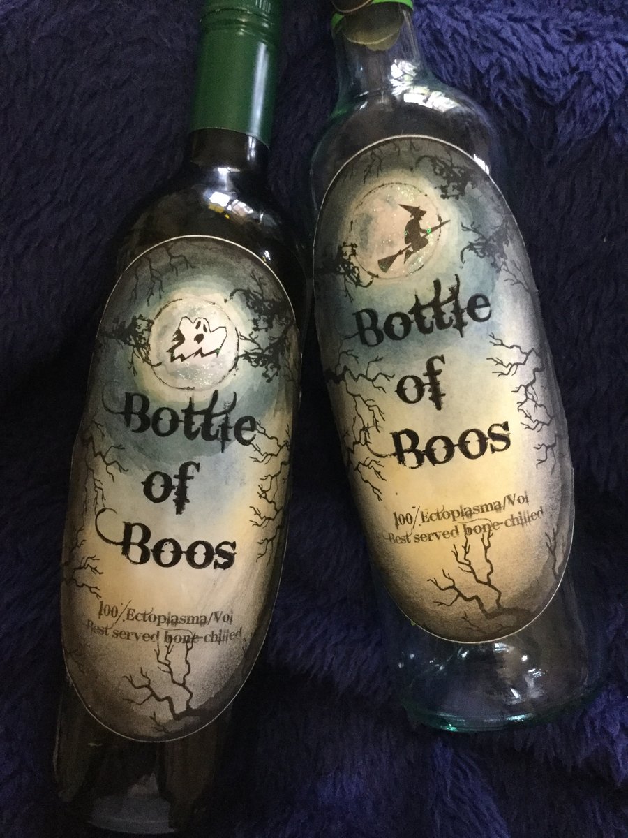 Large Handmade Bottle of Boos Bottle Stickers - Set of 6