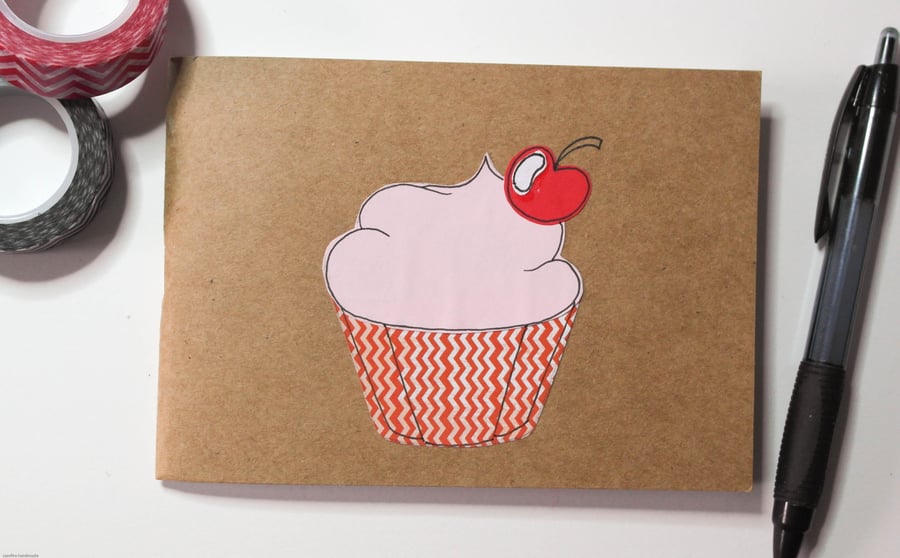 Sketch pad, cute notebook, Cupcake notebook, recipe book