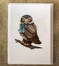 Spectacled Owl Blank Greeting Card - Image 3