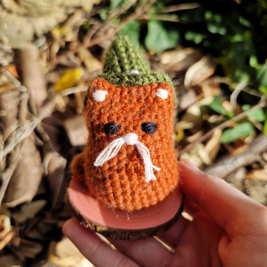 Halloween Cat Ornament, Cat Desk Buddy, Witch Hat, Cat Gift