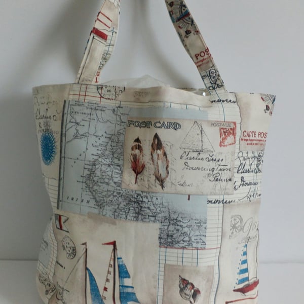 Bag, Shopping bag, cloth bag, fabric bag, tote bag, grocery bag, nautical