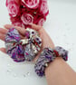 Purple pattern matching clip on bow and scrunchie - Image 7