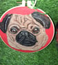 needle felted  pug dog picture Portrait - Image 6