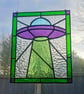 Stained Glass UFO Window Hanging - Image 4