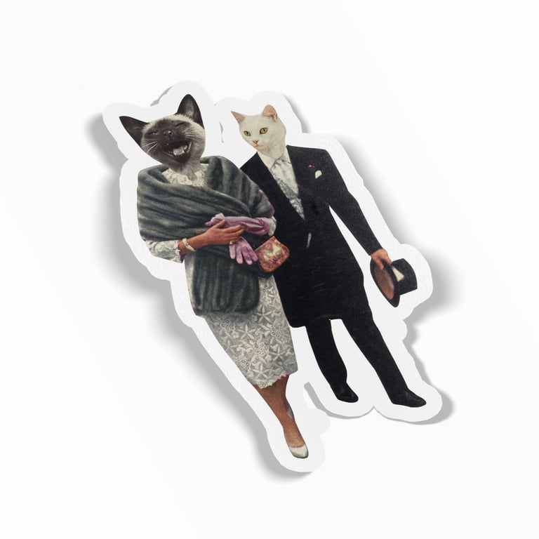 Funny Cat Vinyl Sticker - Cat Lovers