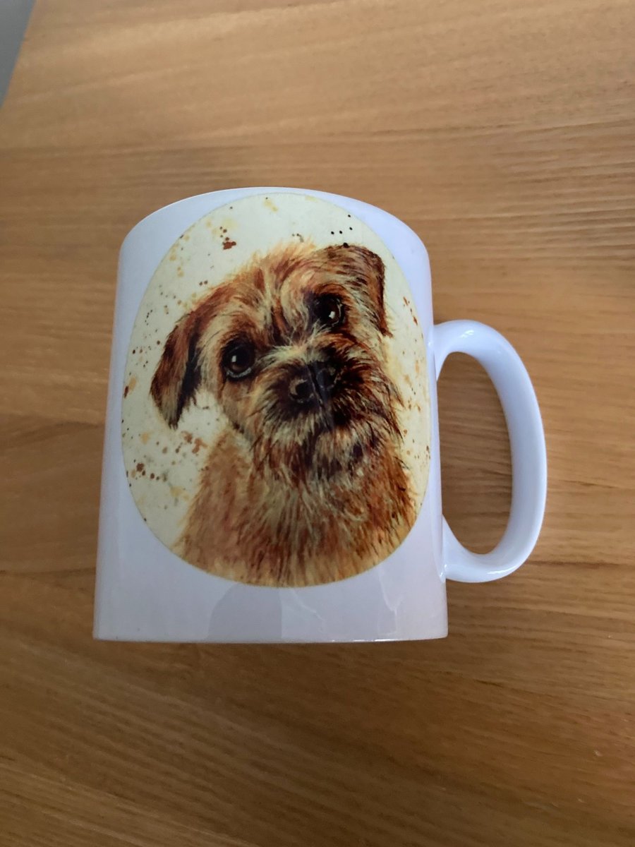 Border Terrier  Round design  Mug ,coffee mug ,dog design. Free P&P