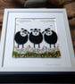 Handmade Fused Glass 'Black Sheep' Picture - Image 3