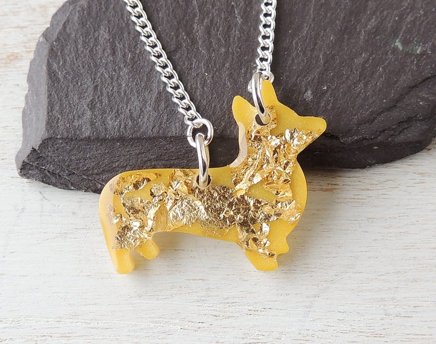 Yellow Dog Necklace - SALE (909)