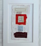 Colourful Combinations Red Grey Natural Handstitched Geometric Art Picture - Image 5