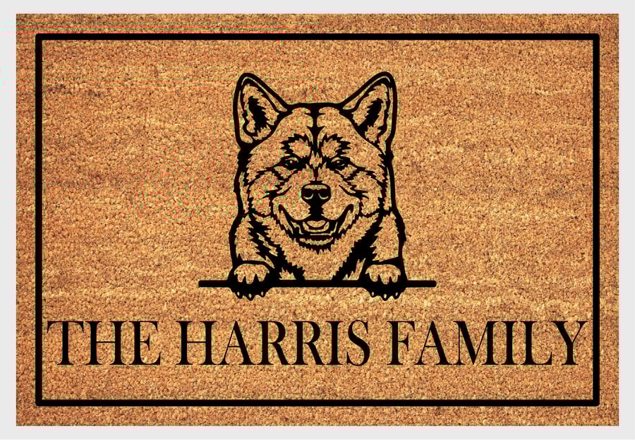 Akita Door Mat - Personalised Akita Welcome Mat - 3 Sizes