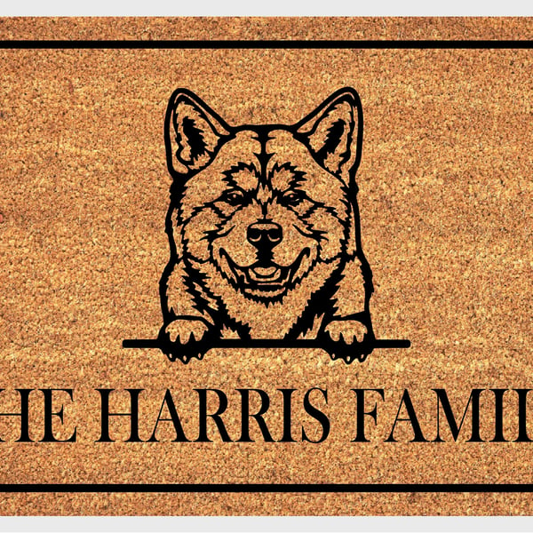 Akita Door Mat - Personalised Akita Welcome Mat - 3 Sizes