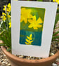 Daffodil Abstract number two - Mono print - original art - Image 1