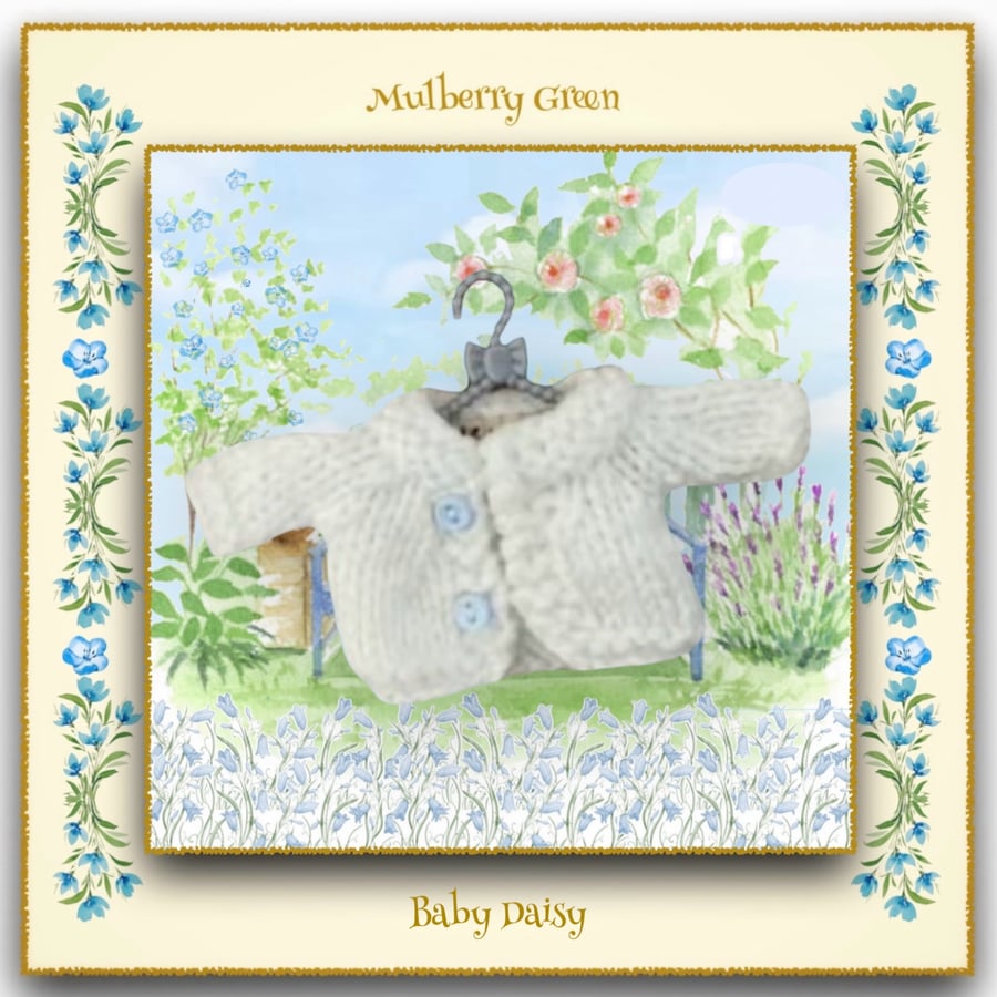 Ivory Cardigan to fit Baby Daisy 